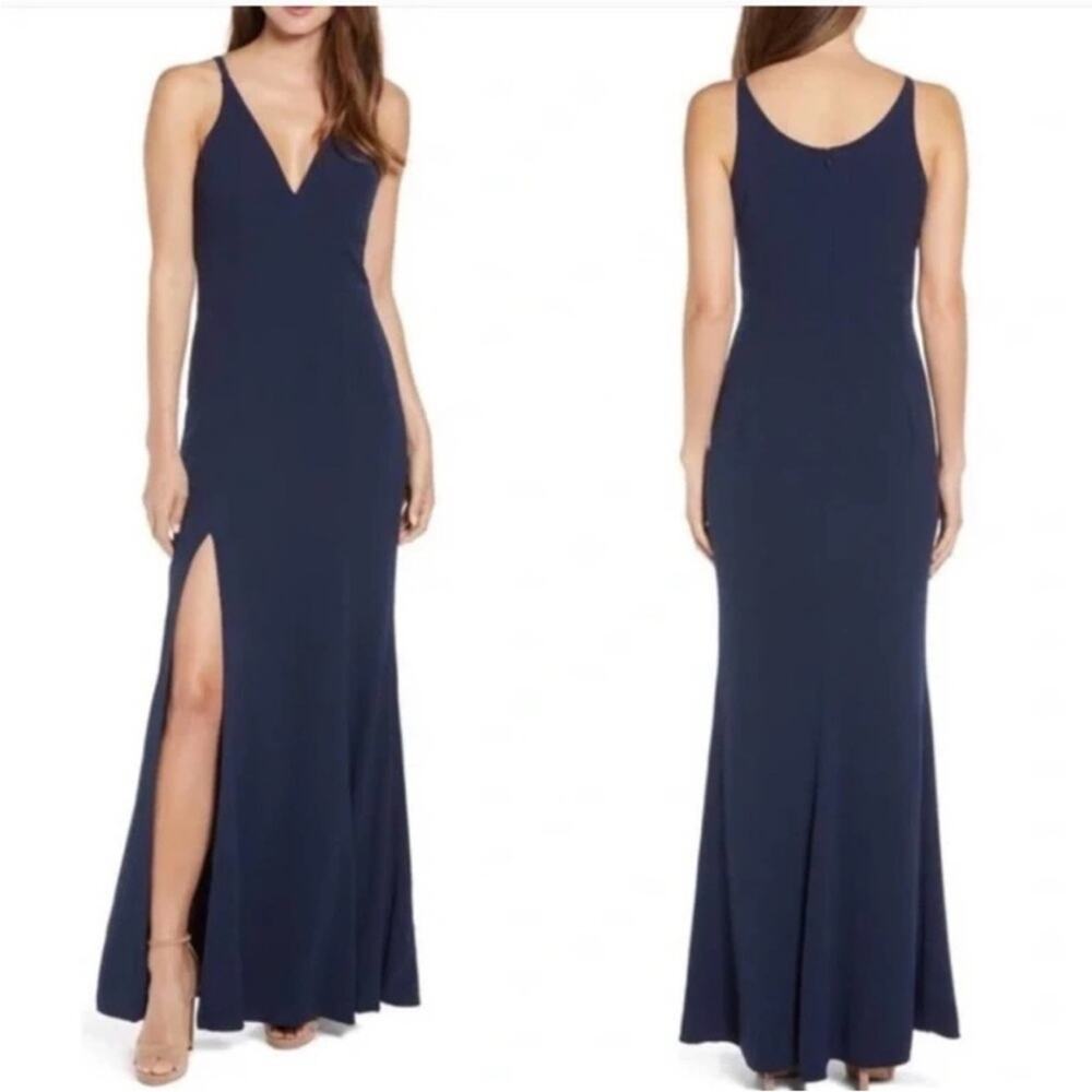 Dress the Population Navy Blue Prom Dress